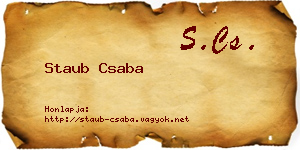 Staub Csaba névjegykártya
